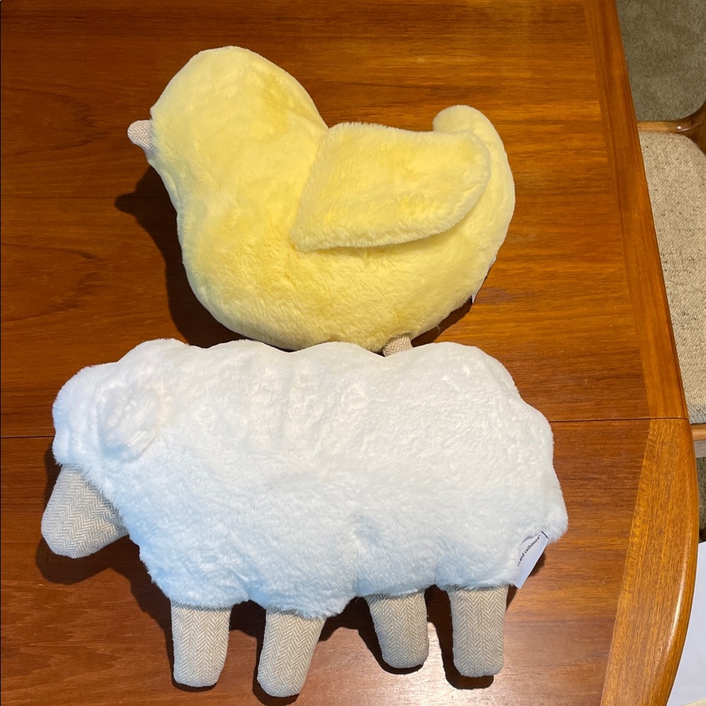 Cupcakes and Cashmere chick and sheep Easter Spring throw pillows